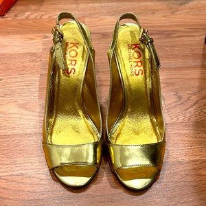Michael Kors Gold platform sandals